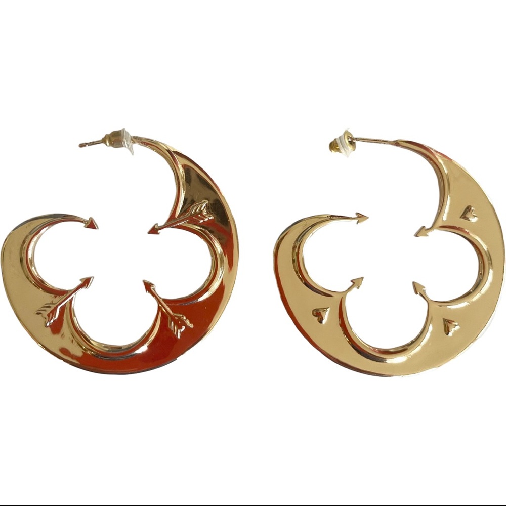 Jane Win “Love” Large Hoop earrings (with jewelry bag and gift box)